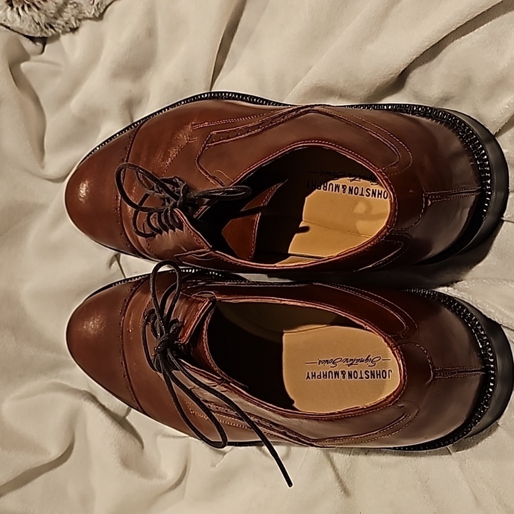 Johnston & Murphy signature series sheepskin cap toe Oxford derby size 10 - Picture 8 of 8